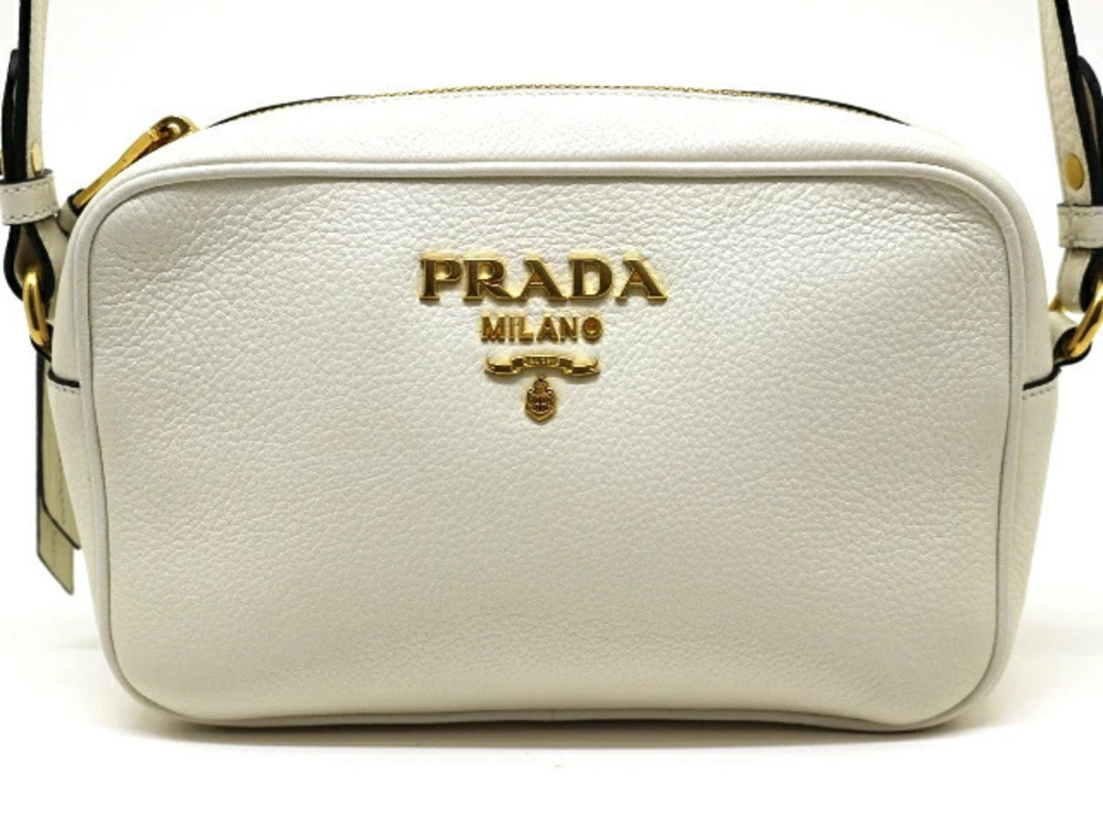 Prada Shoulder Bag Calfskin White